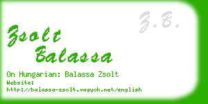 zsolt balassa business card
